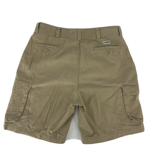 Men's Polo by‎ Ralph Lauren Flat Front Classic Chino Cargo Shorts Beige Size 34 - Picture 4 of 7